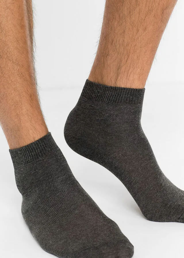 Calcetines cortos (10 pares) de algodón orgánico Tonos grises